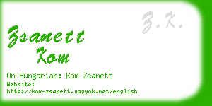 zsanett kom business card